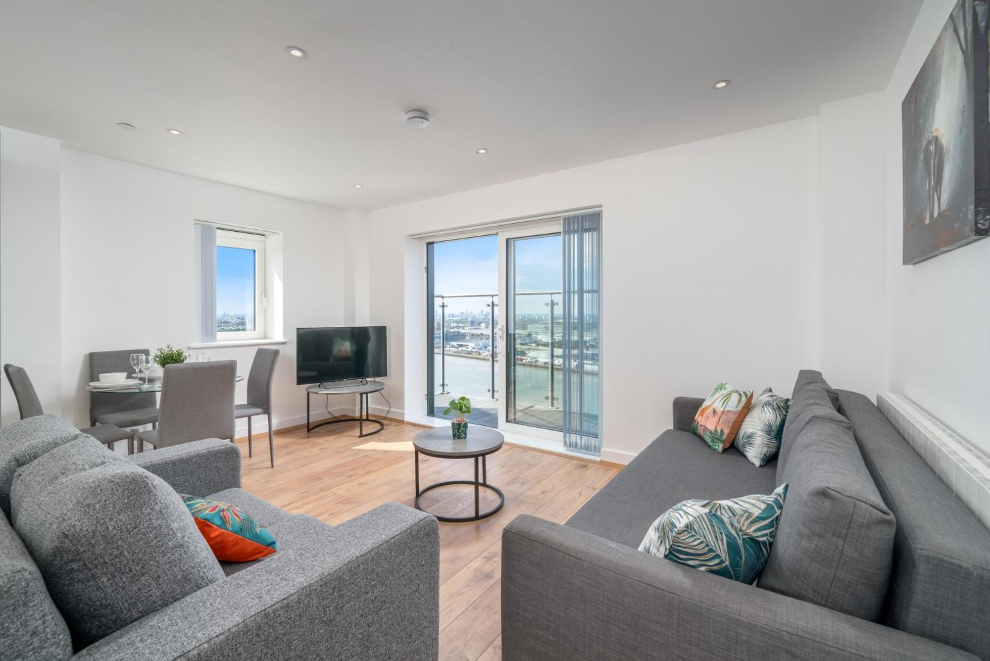 Skyvillion - London River Thames Top Floor Apartments By Woolwich Ferry, Mins To London Excel, O2 Arena , London City Airport With Parking מראה חיצוני תמונה